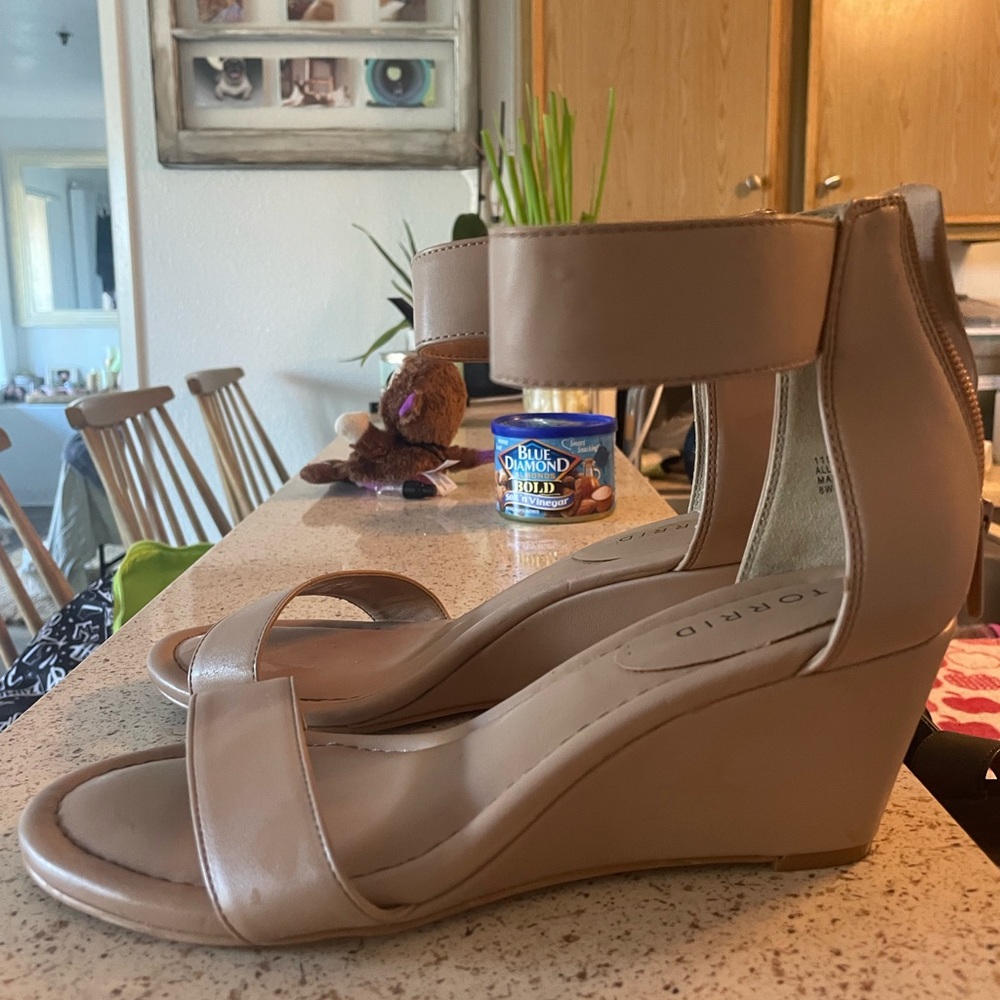 Torrid Wedge Sandals Blush/Nude color